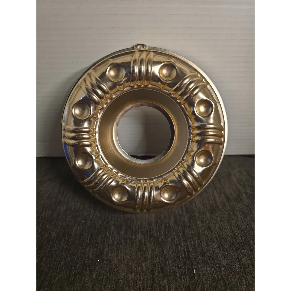 Vintage Jello Mold Bundt Pan Copper Rose Gold Tone Aluminum Wall Hanging